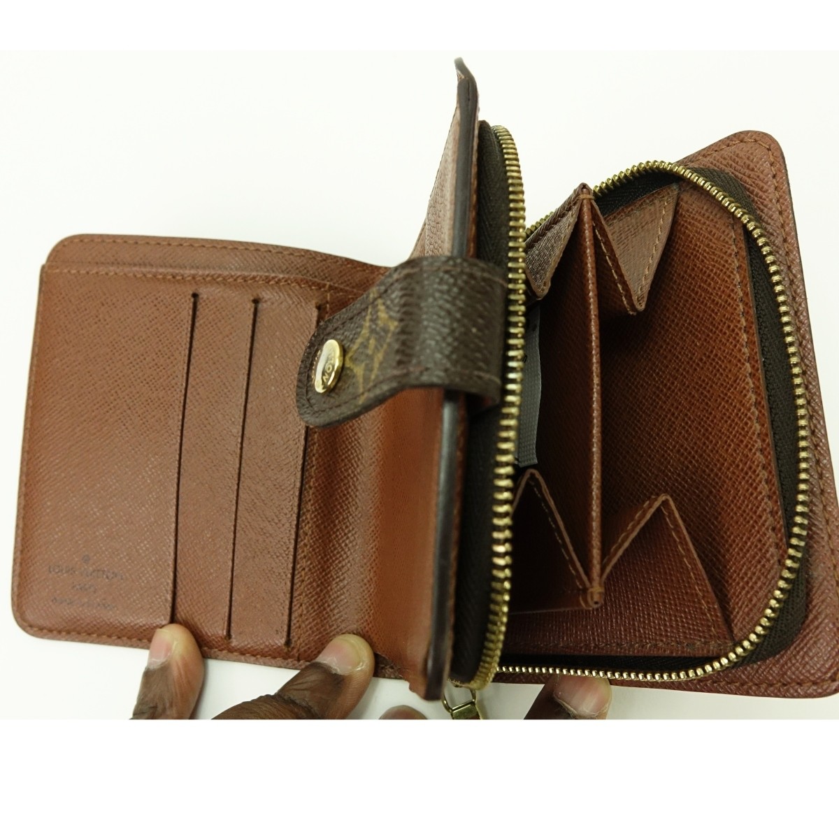 Louis Vuitton Brown Monogram Compact Zip Wallet