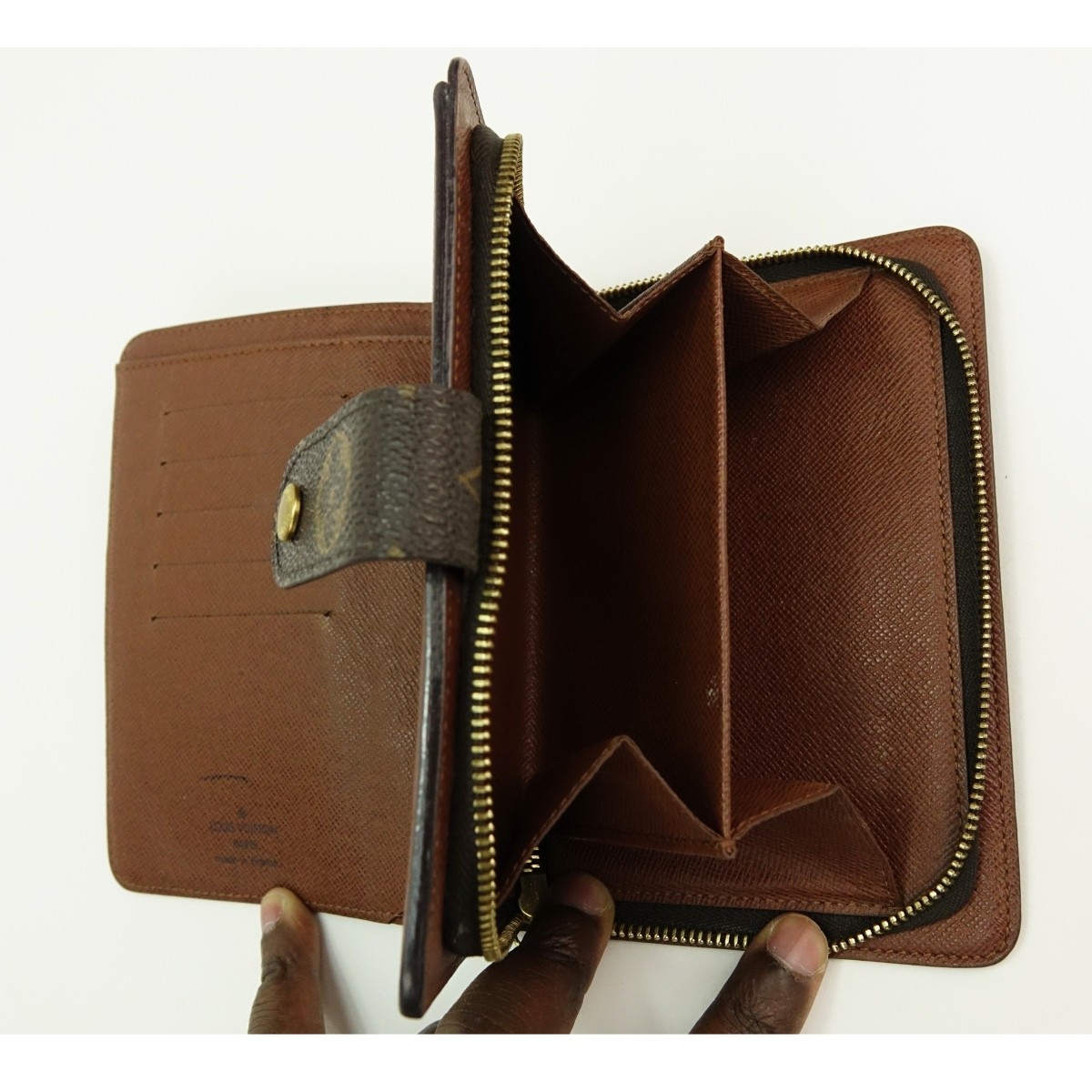Louis Vuitton Brown Monogram Compact Zip Wallet