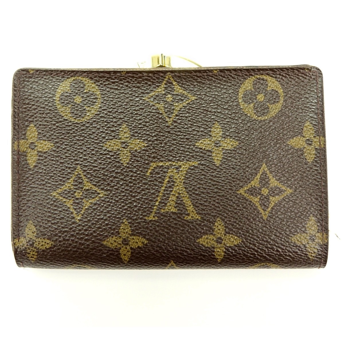 Louis Vuitton Brown Canvas Monogram French Purse
