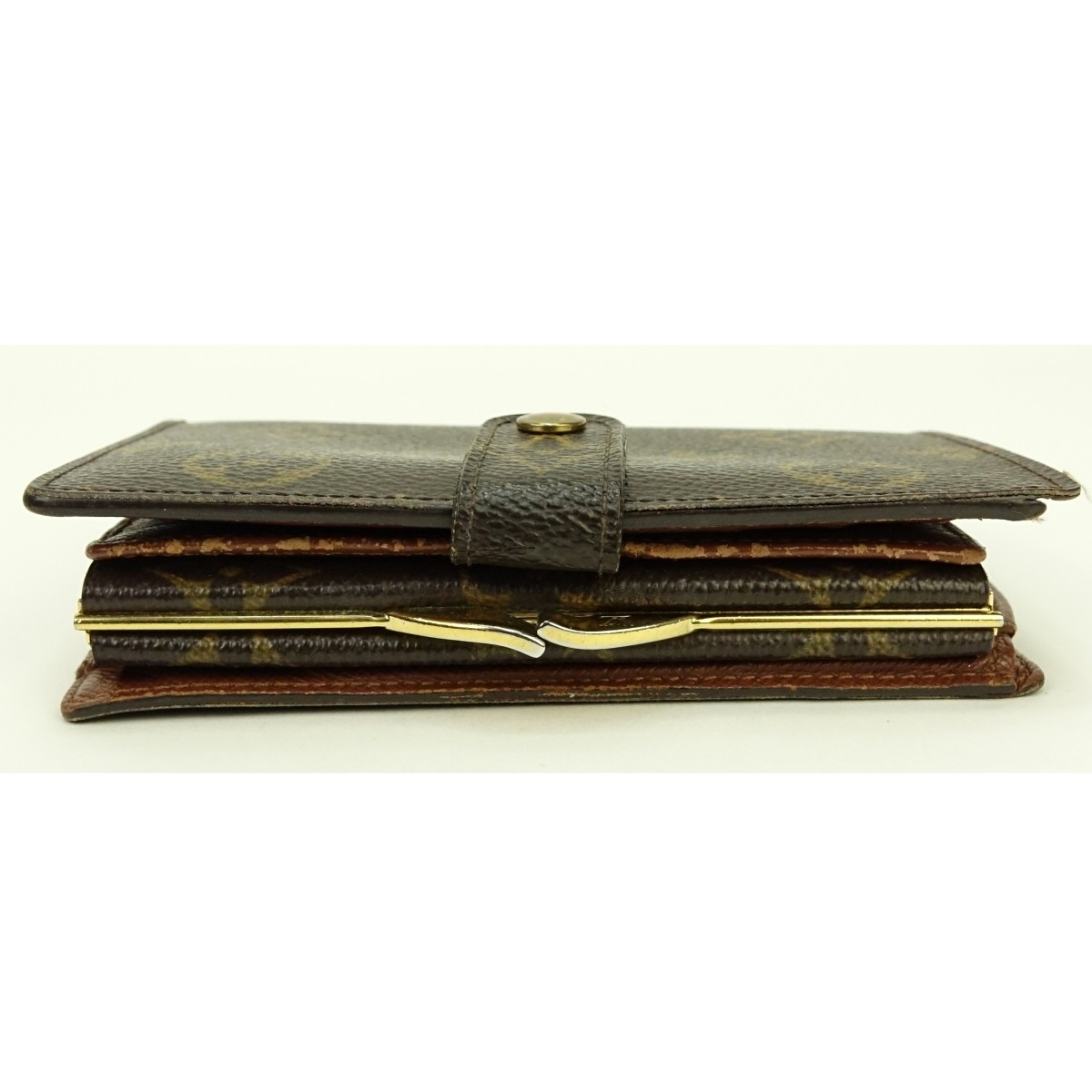 Louis Vuitton Brown Canvas Monogram French Purse