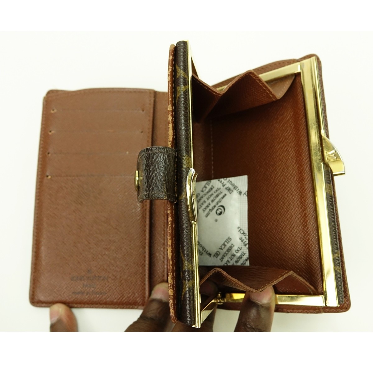 Louis Vuitton Brown Canvas Monogram French Purse
