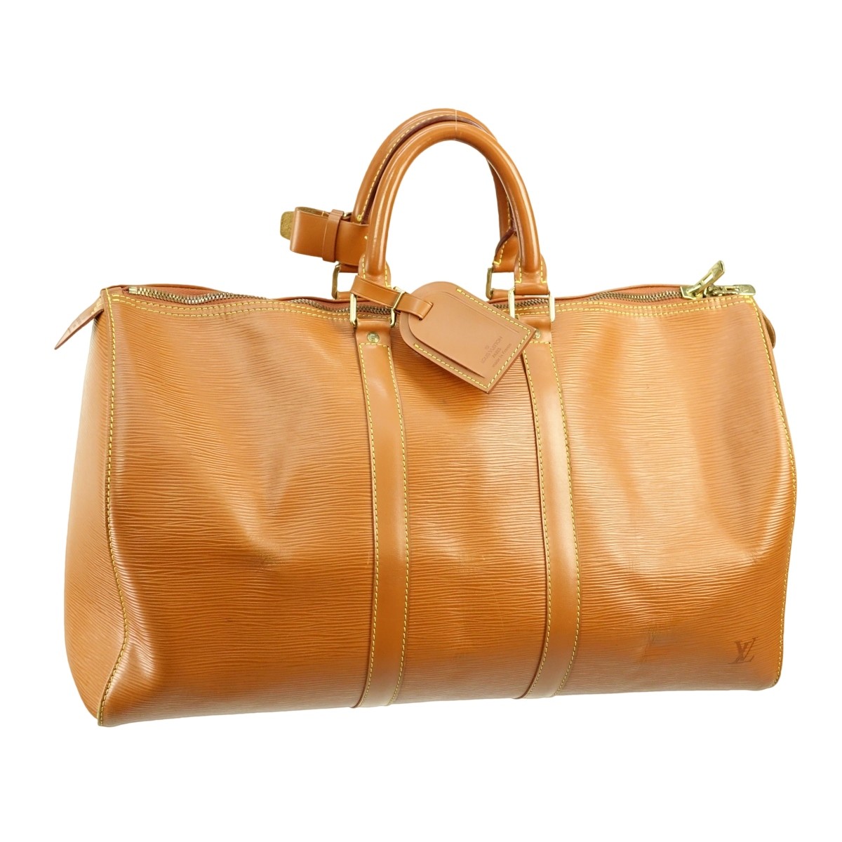 Louis Vuitton Gold Epi Leather Keepall 45 Bag