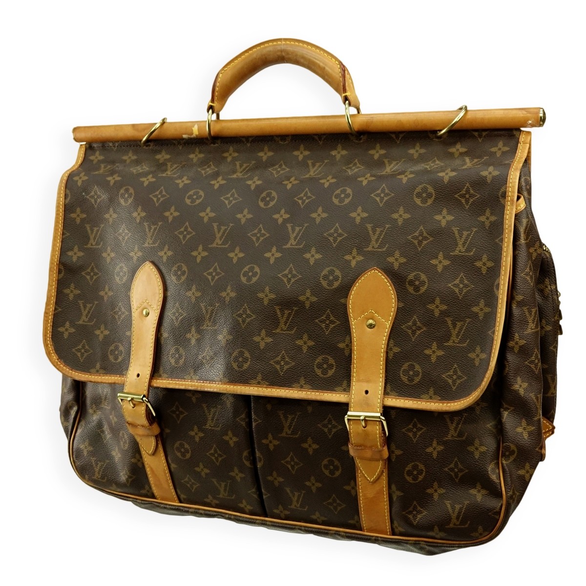 Louis Vuitton Brown Monogram Canvas Sac Chasse Bag