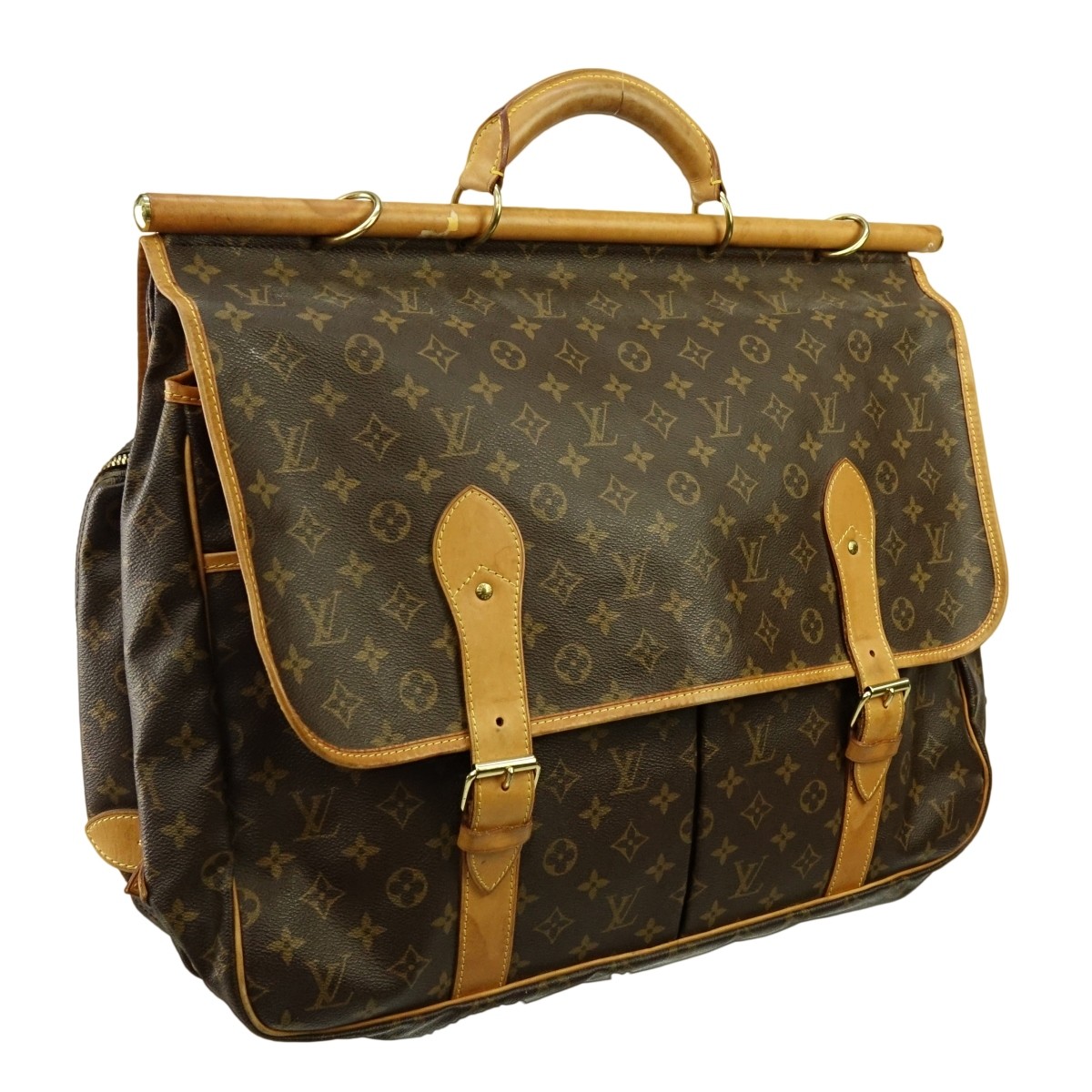 Louis Vuitton Brown Monogram Canvas Sac Chasse Bag