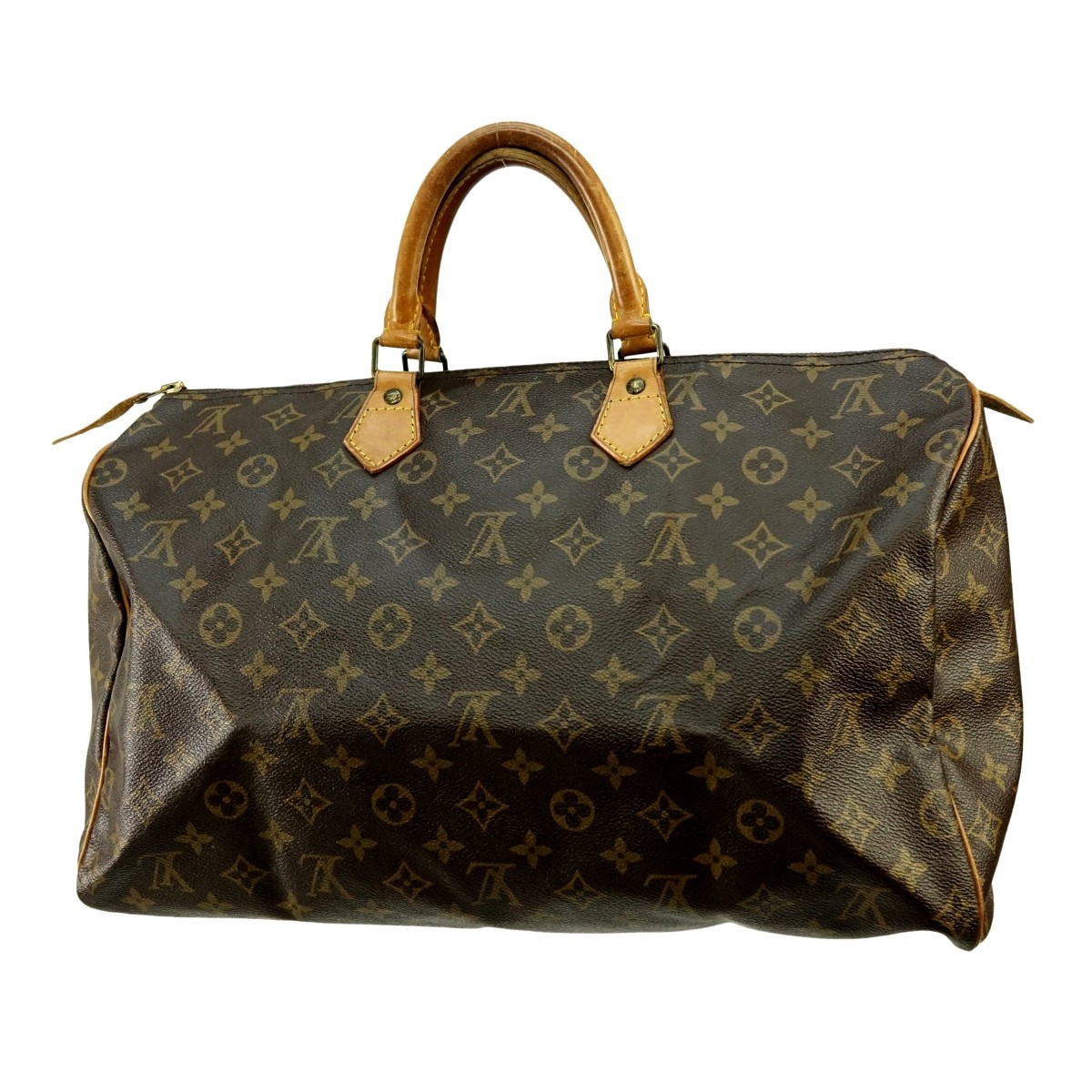 Louis Vuitton Brown Canvas Monogram Speedy 40 Bag.