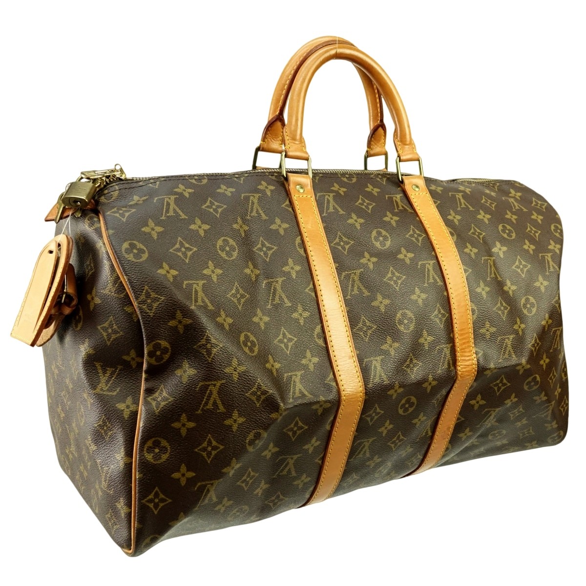 Louis Vuitton Brown Canvas Monogram Keepall 50 Bag