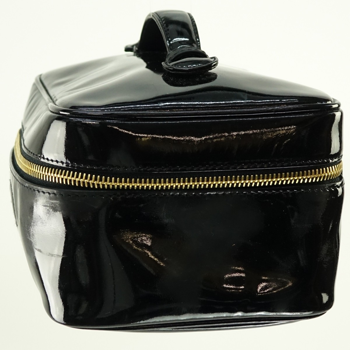 Chanel Black Patent Leather Cosmetic Bag