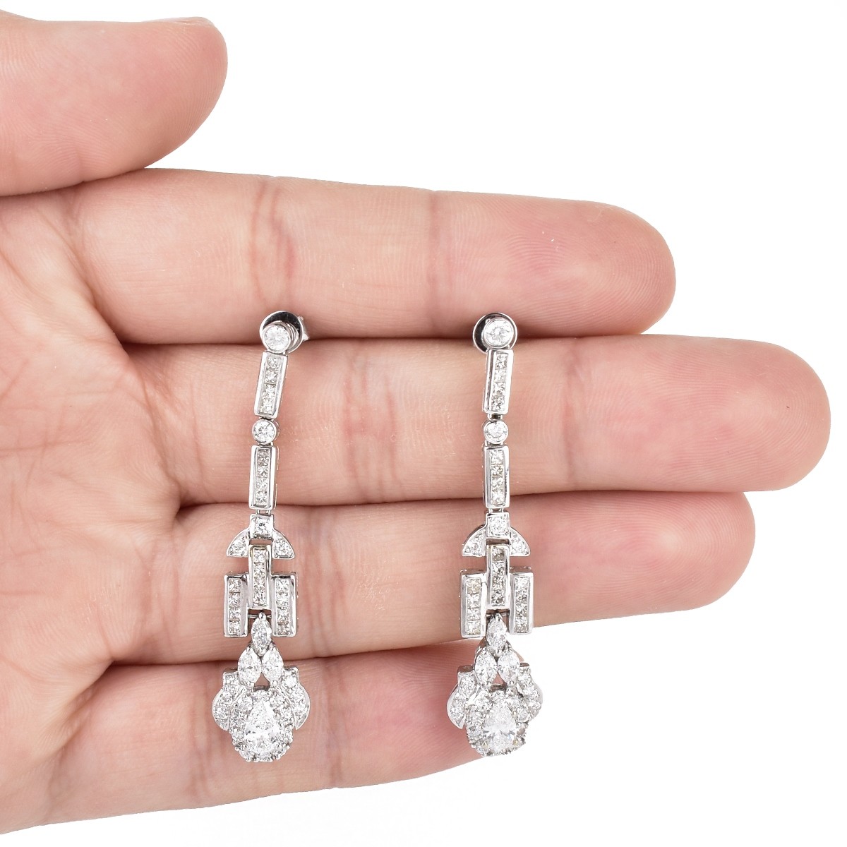 Diamond and 18K Gold Earrings