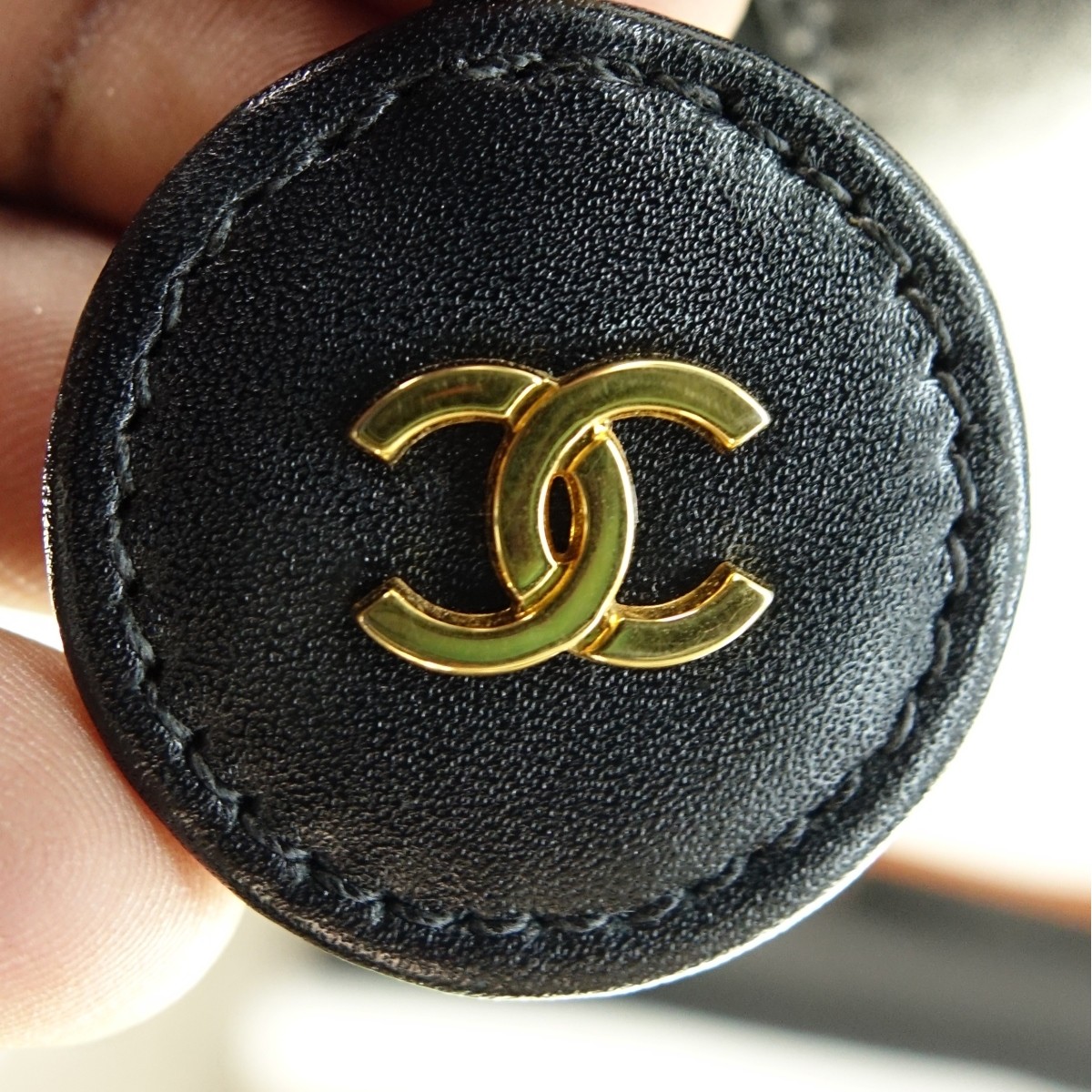 Chanel Black Quilted Leather Cosmetic Bag