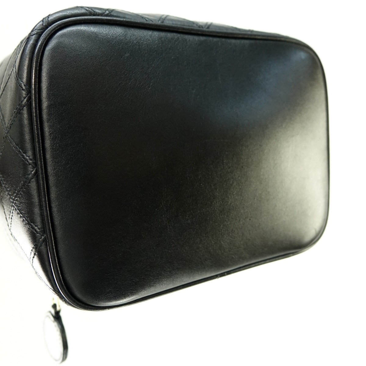 Chanel Black Quilted Leather Cosmetic Bag