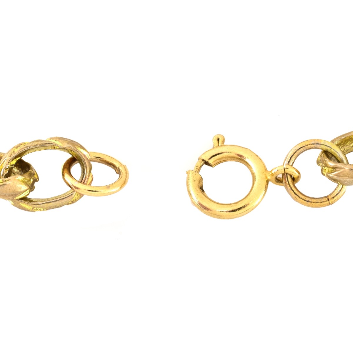 Chanel Gold Tone Matelasse Logo Necklace