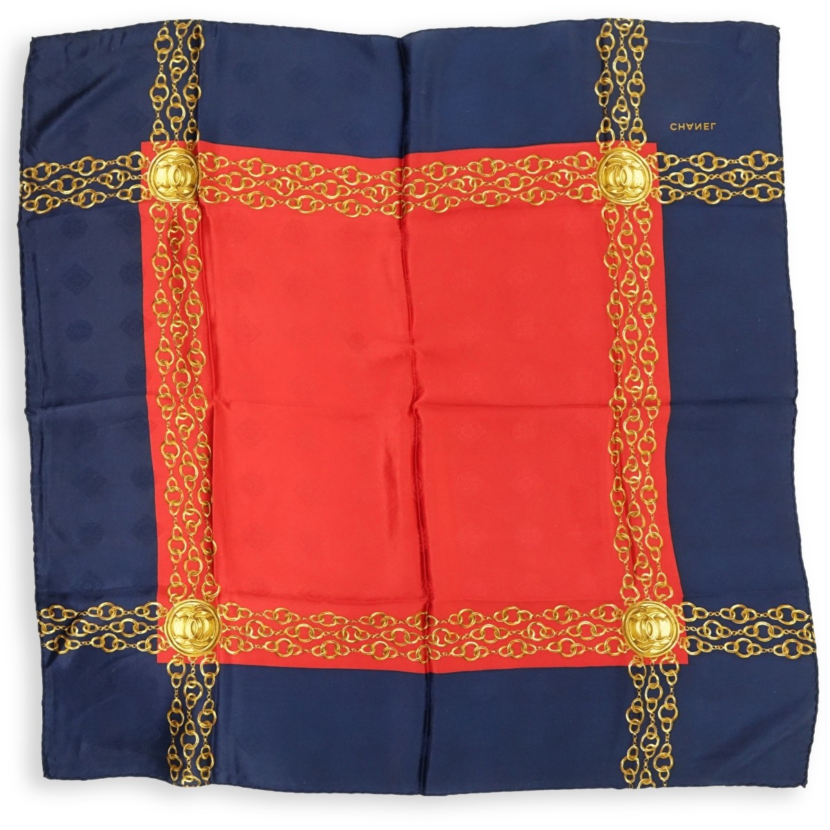 Chanel Jacquard Silk Scarf