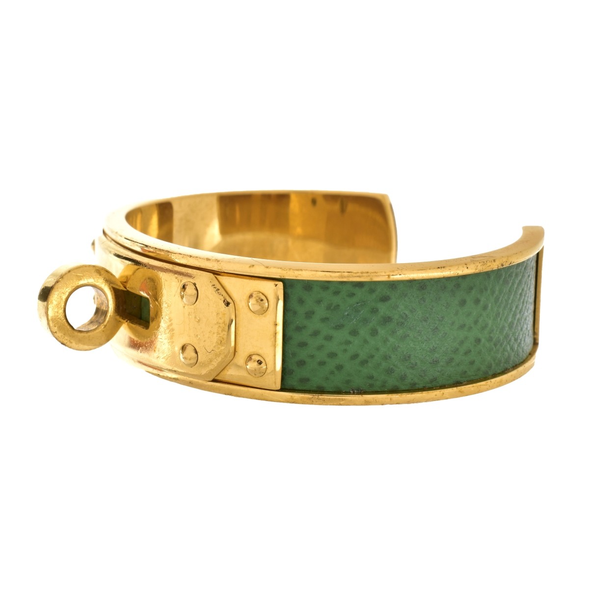 Hermes Epsom Leather Kelly Cuff Bracelet
