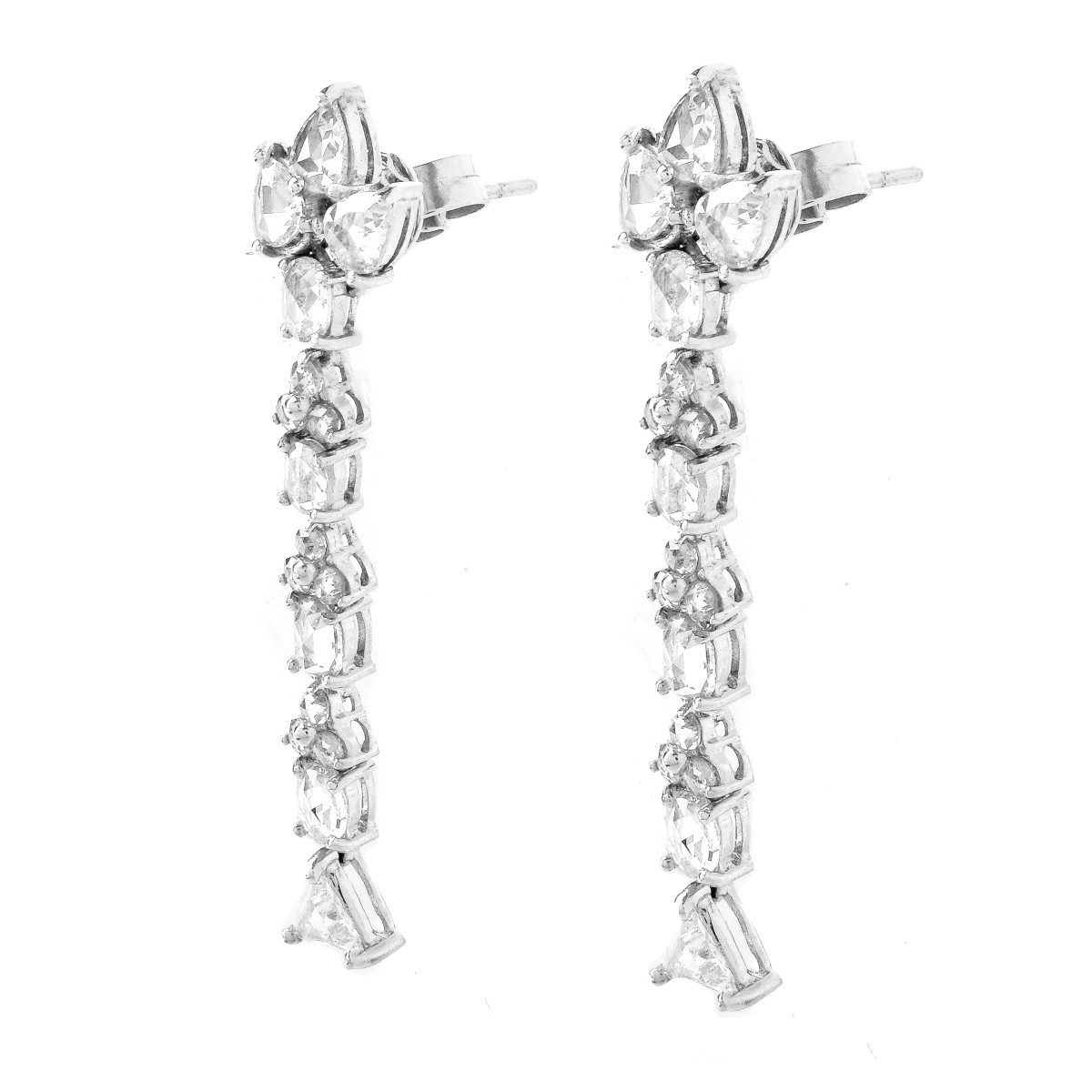 5.20ct Diamond and 18K Gold Earrings