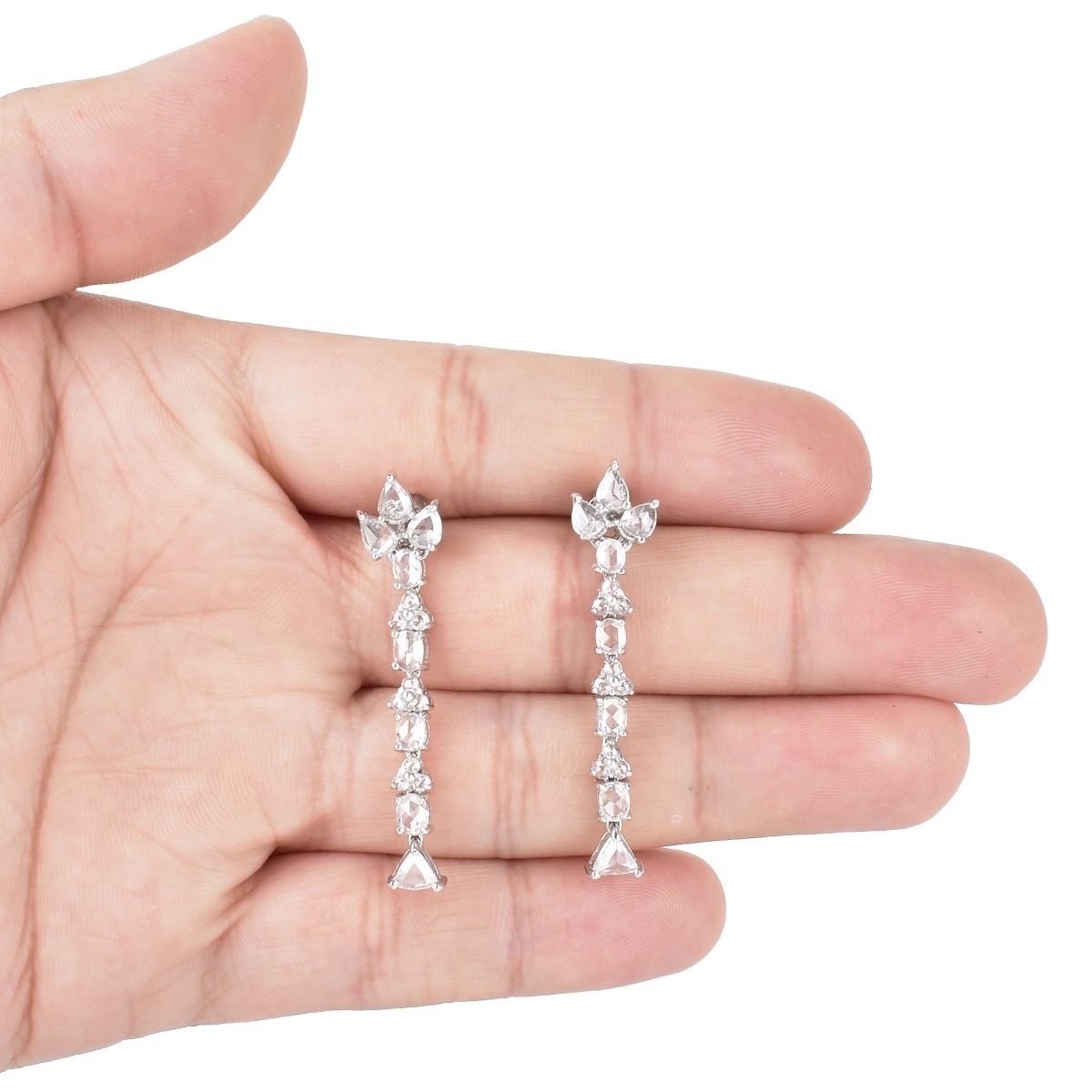 5.20ct Diamond and 18K Gold Earrings