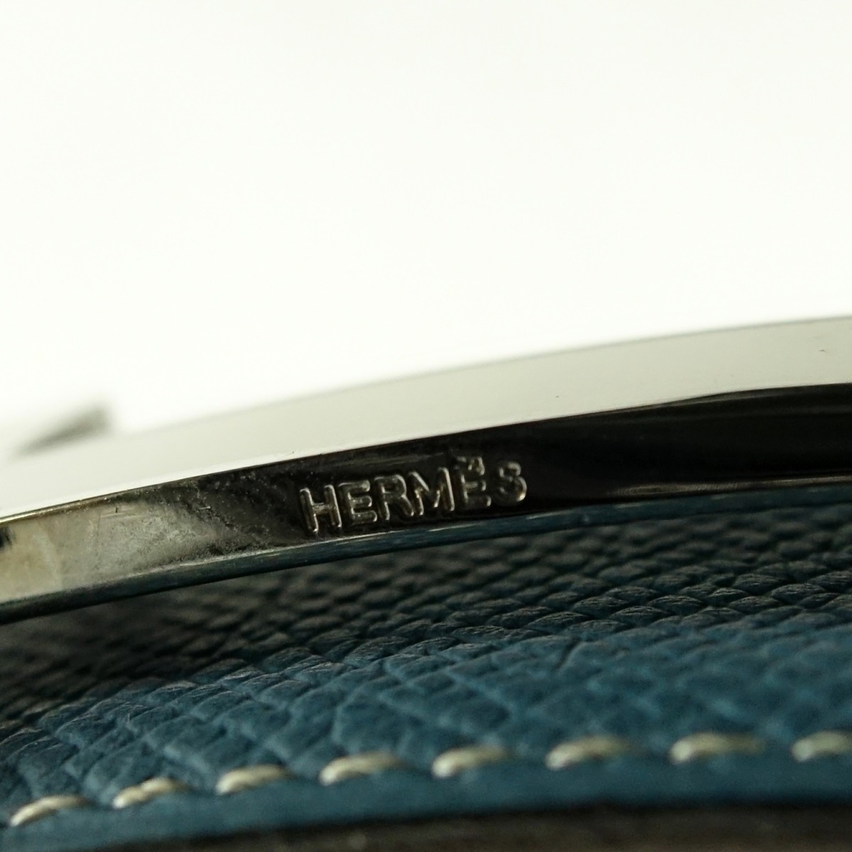 Hermes Blue Jean Epsom Leather Quizz Lacquer Belt