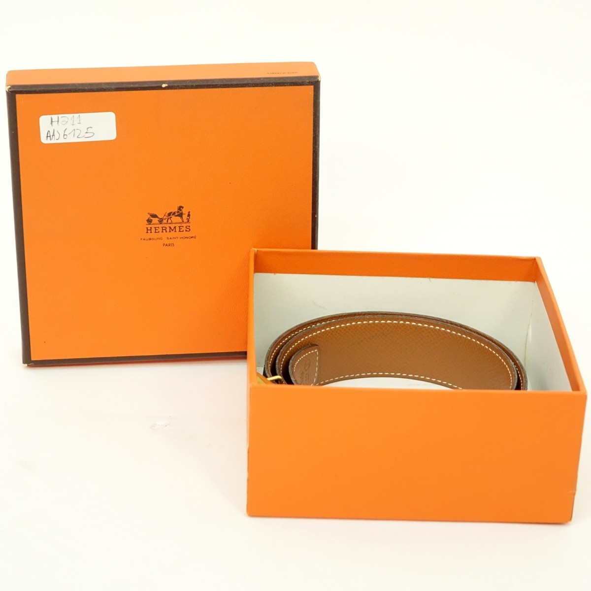 Hermes Black Clemence Leather H Belt 65