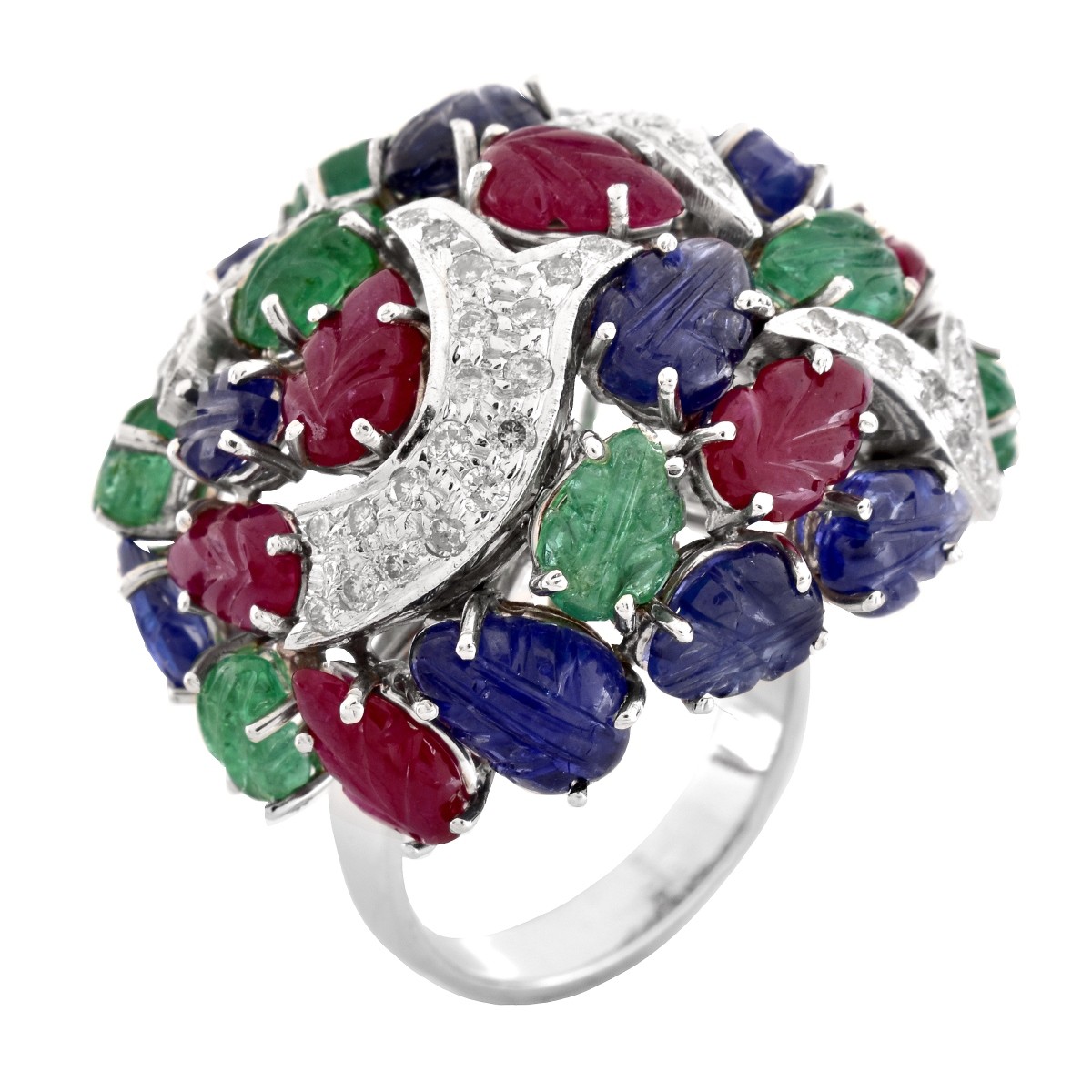 Cartier style Tutti Frutti Ring