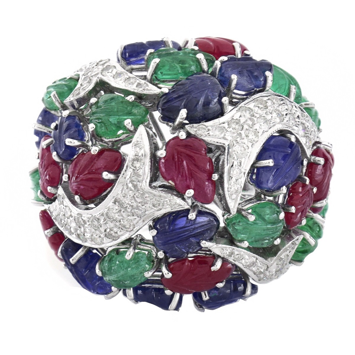 Cartier style Tutti Frutti Ring