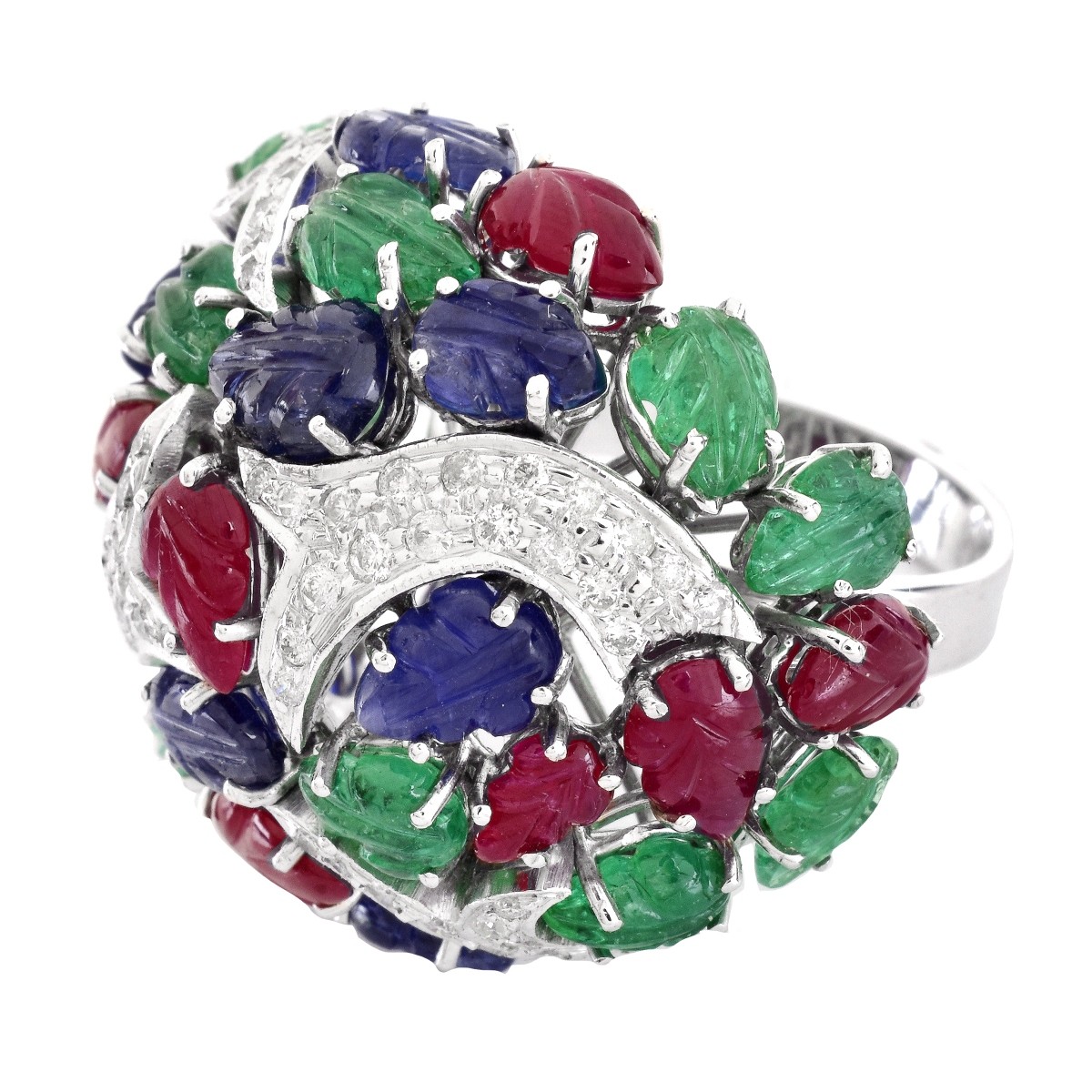 Cartier style Tutti Frutti Ring