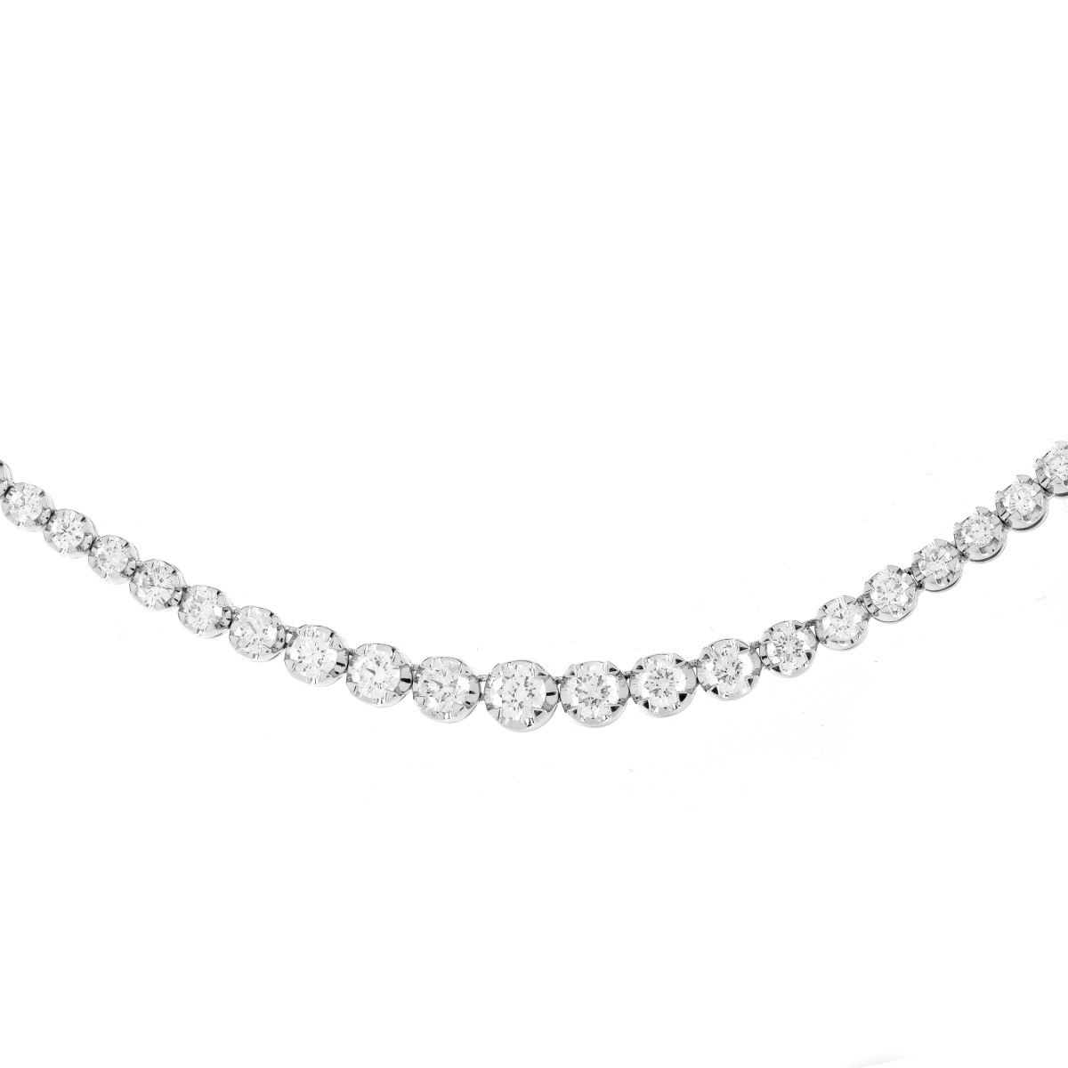 Diamond and 18K Gold Riviera Necklace