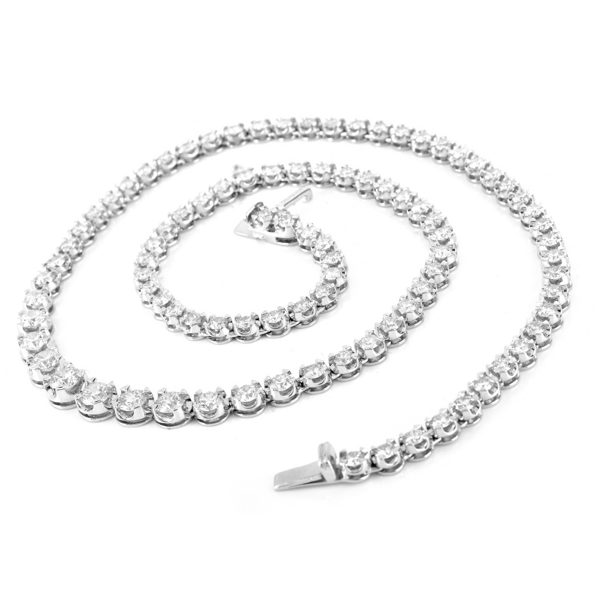 Diamond and 18K Gold Riviera Necklace