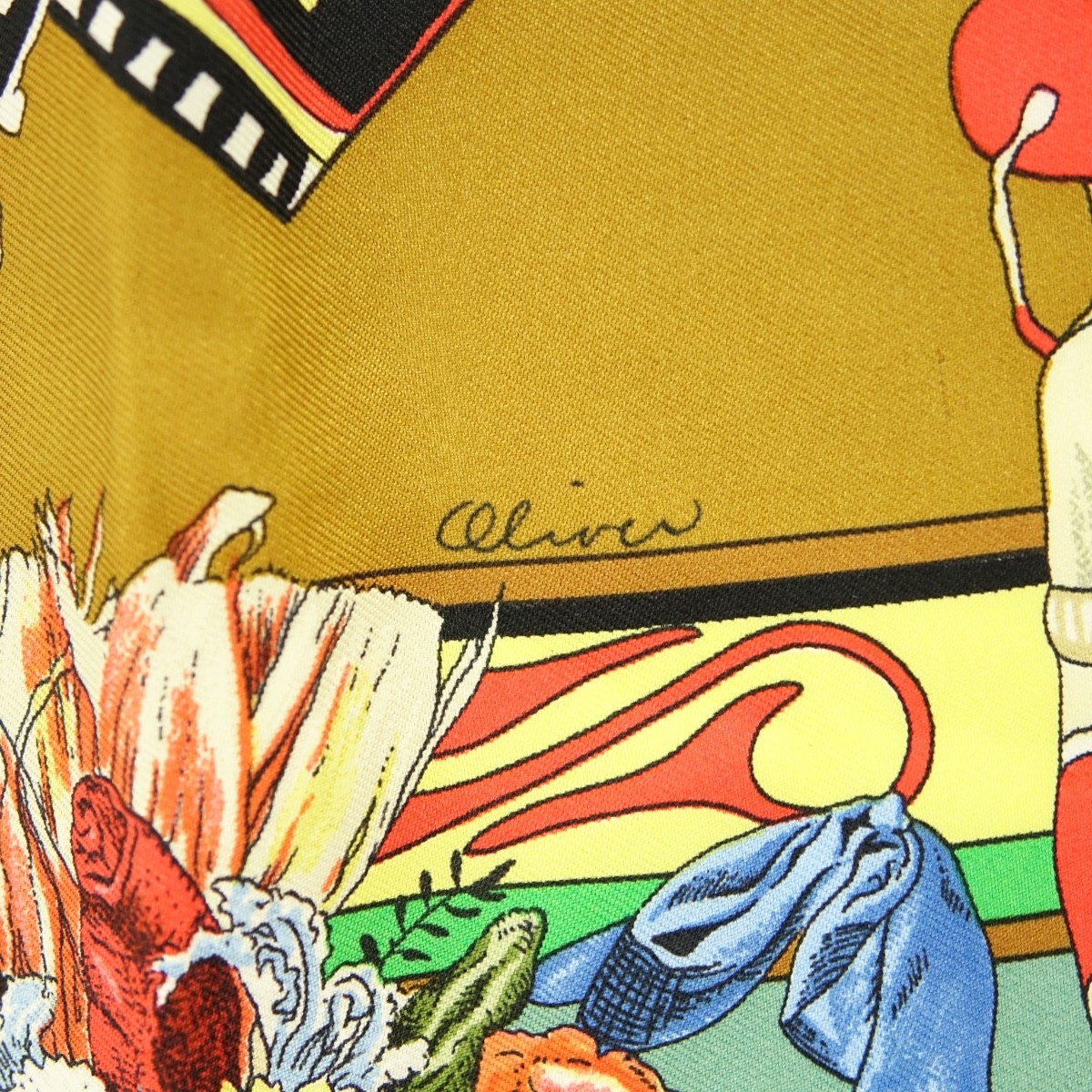 Hermes Kermit Oliver Kachinas Twill Silk Scarf