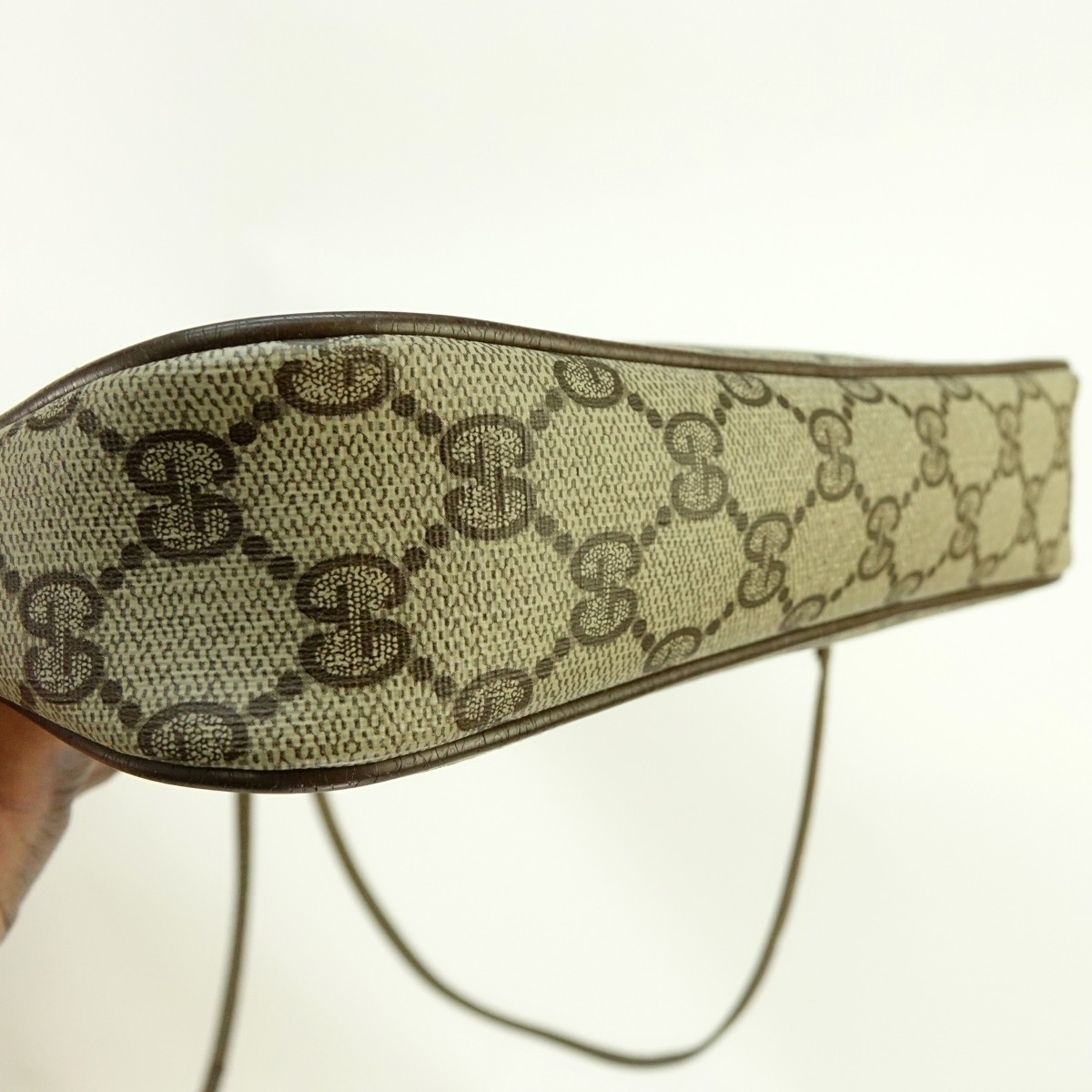 Gucci Beige Coated Canvas Shoulder Bag