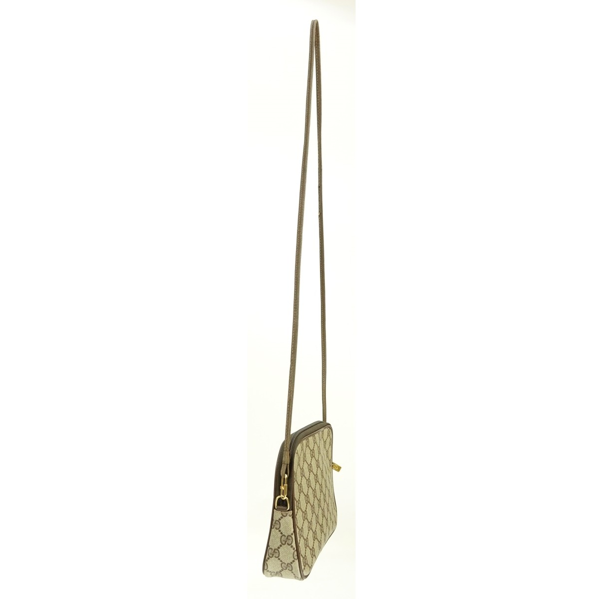 Gucci Beige Coated Canvas Shoulder Bag