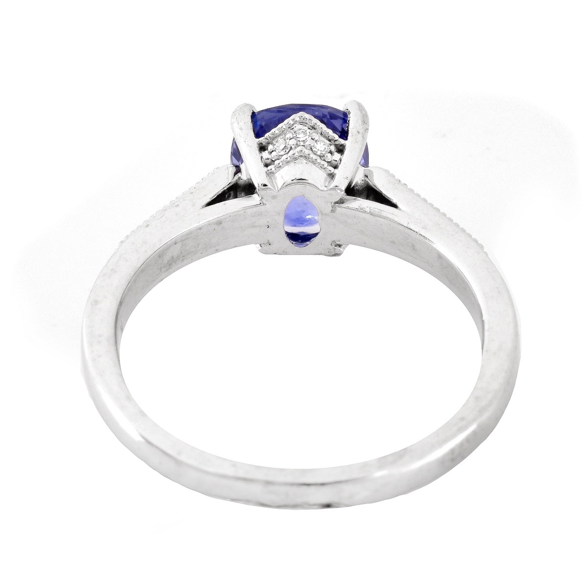 GIA 2.52ct. Sapphire, Diamond and 14K Gold Ring