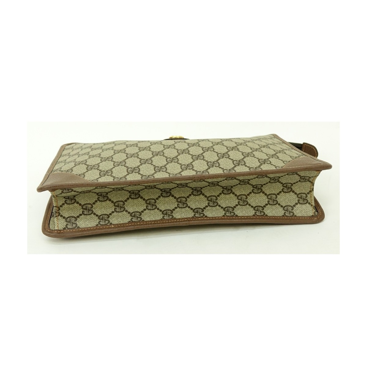 Gucci Beige Coated Canvas Vintage Clutch