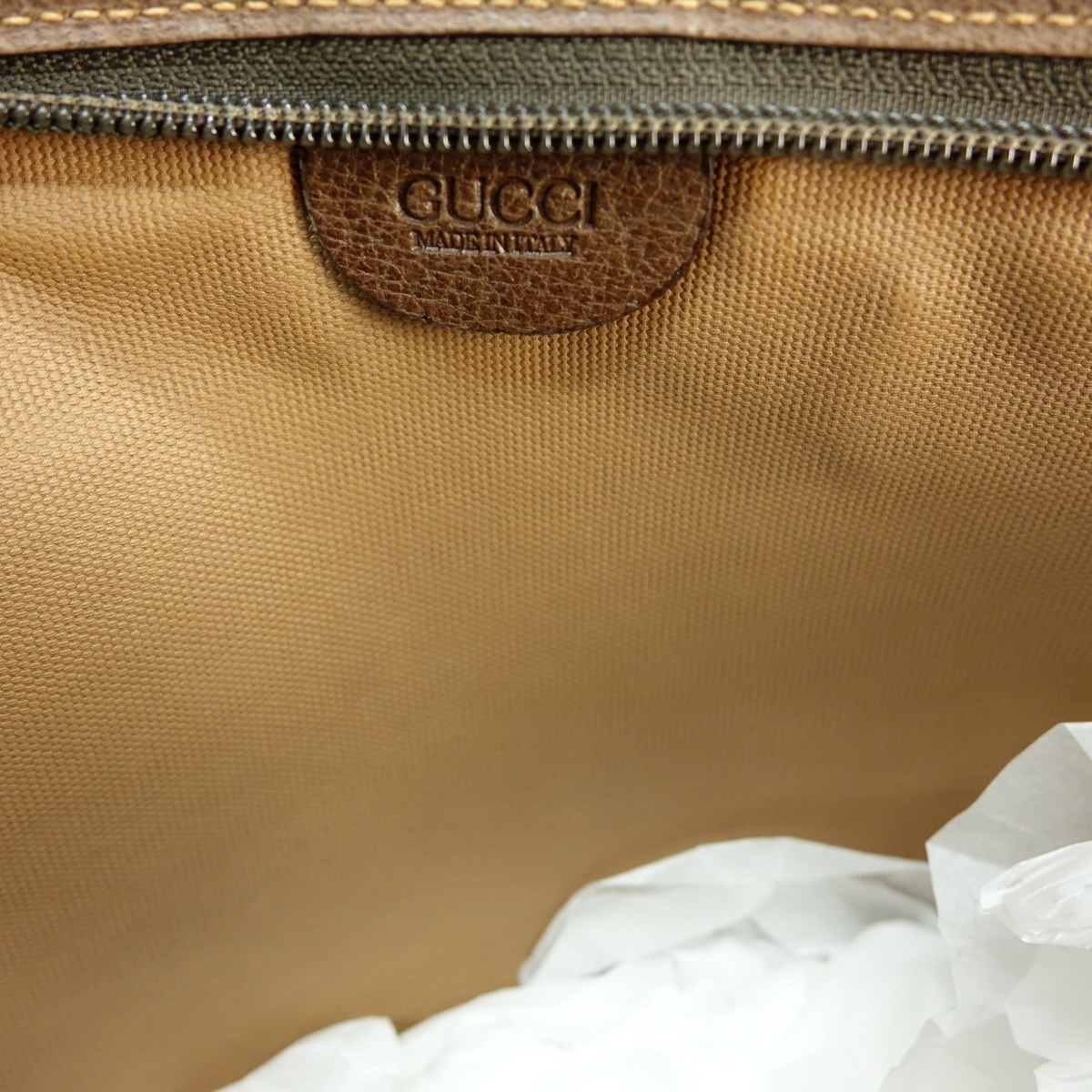 Gucci Beige Coated Canvas Vintage Clutch