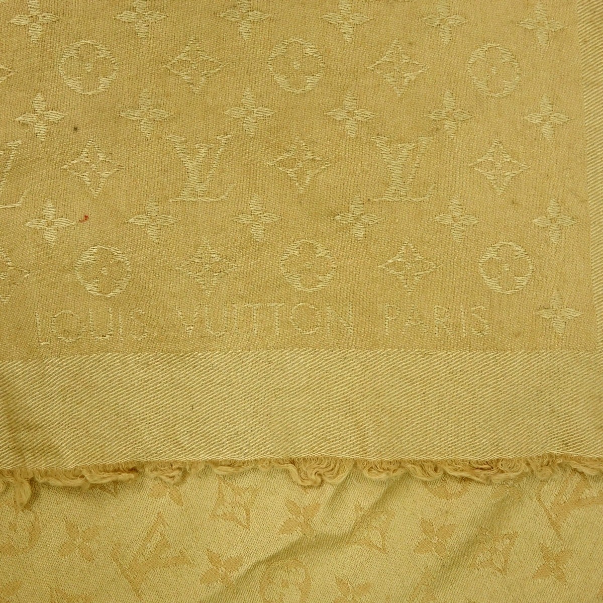 Louis Vuitton Beige Silk & Wool Shawl/Scarf