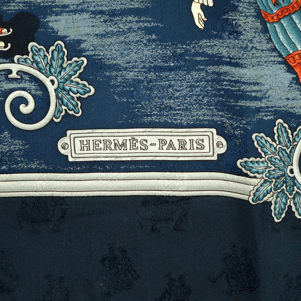 Hermes Joies d'Hiver Jacquard Silk Scarf