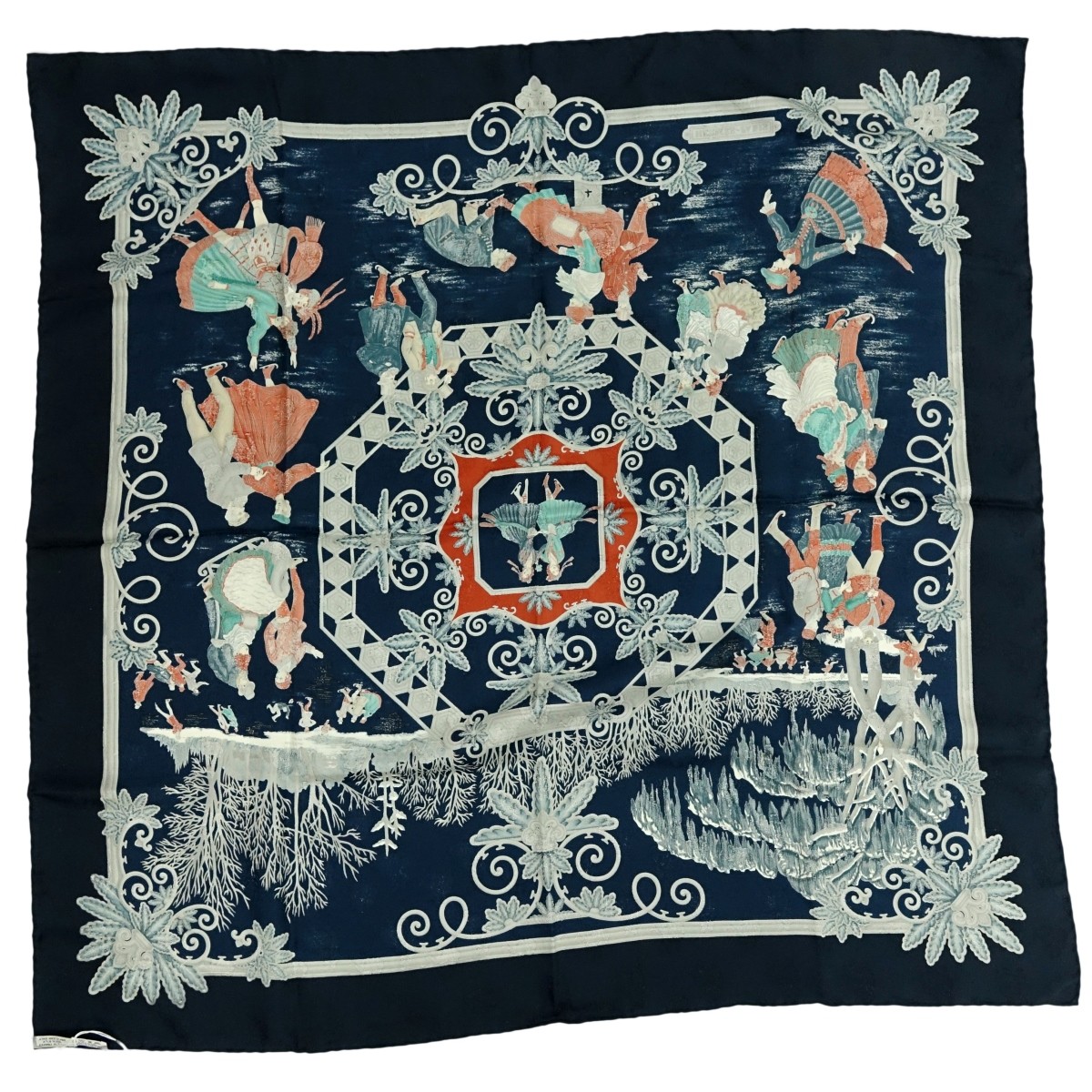Hermes Joies d'Hiver Jacquard Silk Scarf