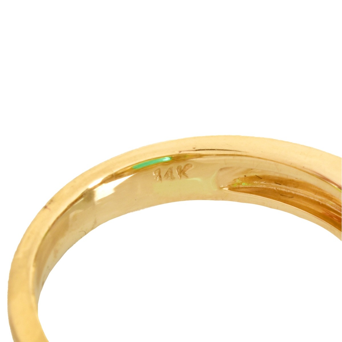 AIGL 5.45ct Emerald, Diamond and 14K Gold Ring