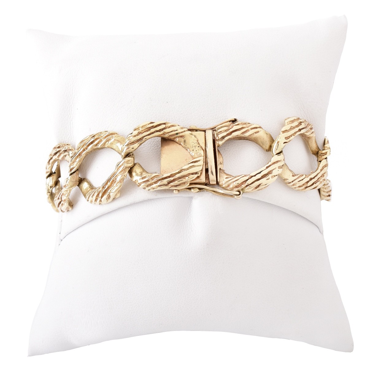 Man's Vintage Diamond and 14K Gold Bracelet