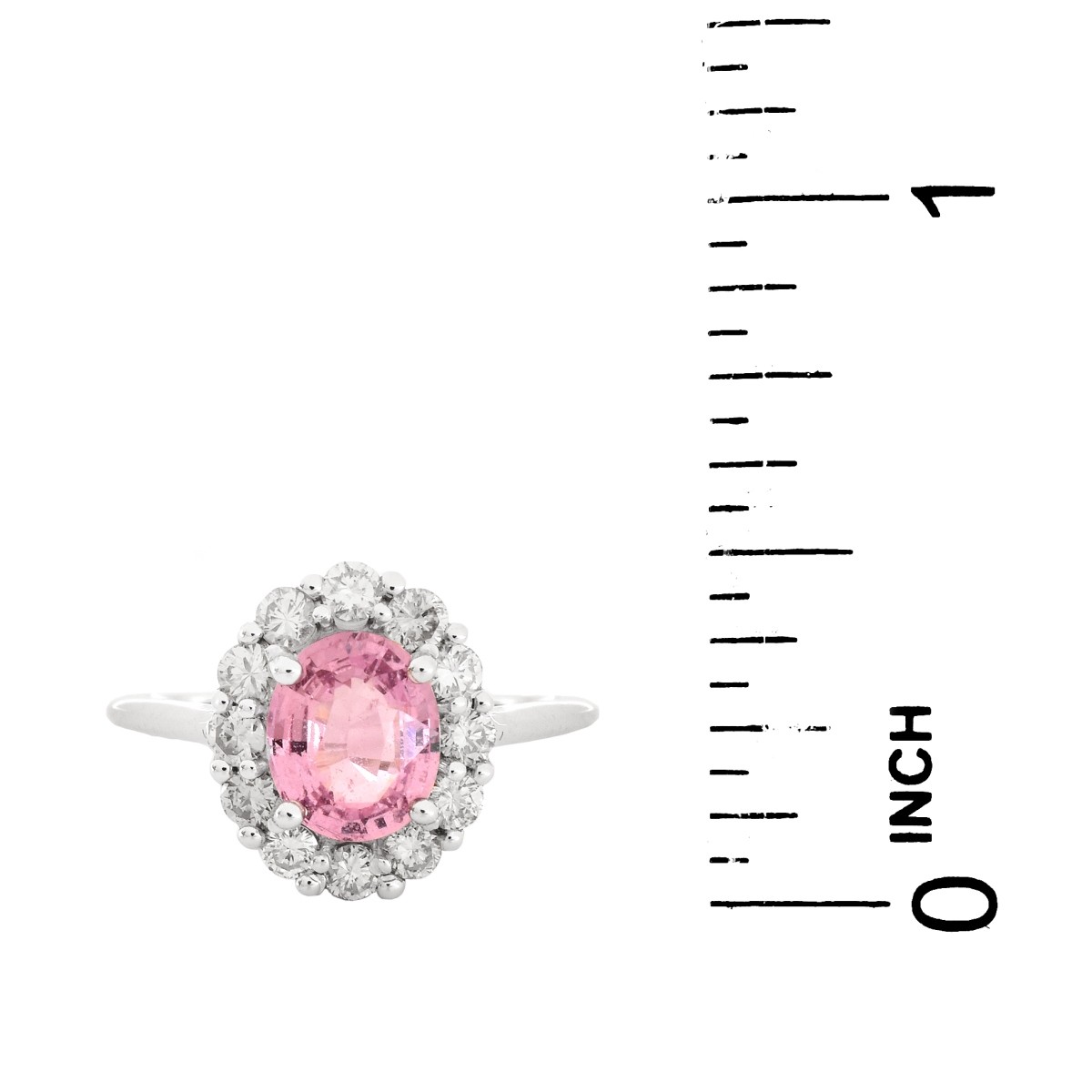 1.38 Carat Padparadscha Sapphire Ring