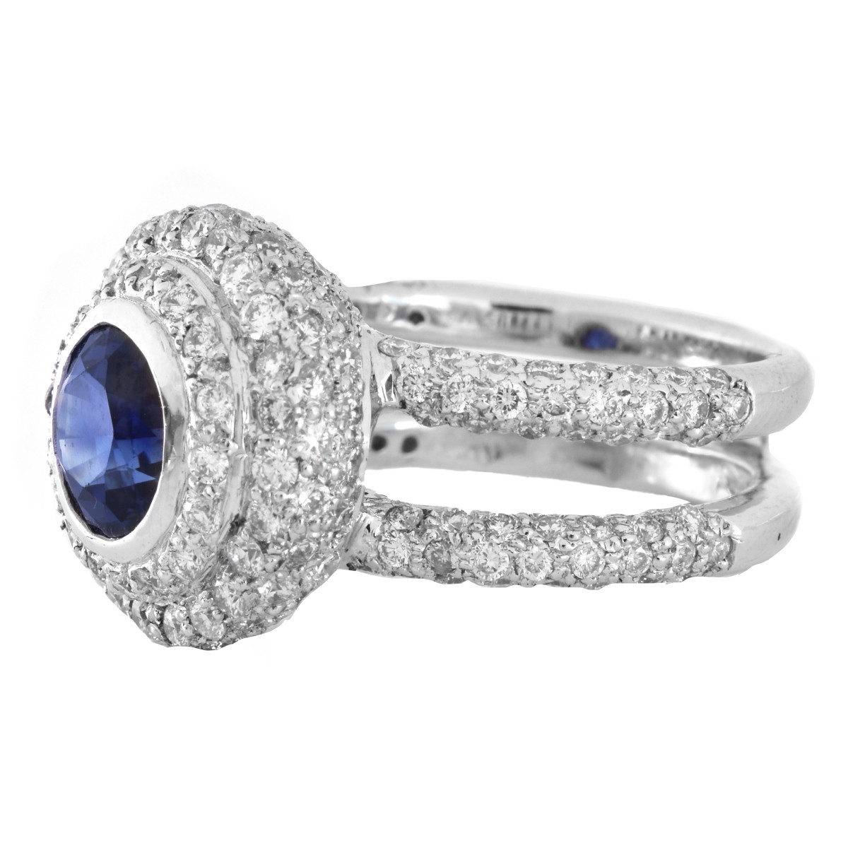 Sapphire, Diamond and 18K Gold Ring