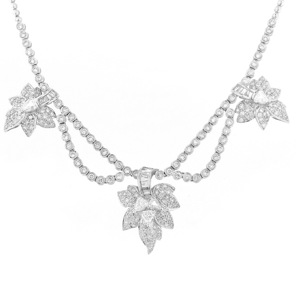 6.09ct Diamond and 18K Gold Necklace