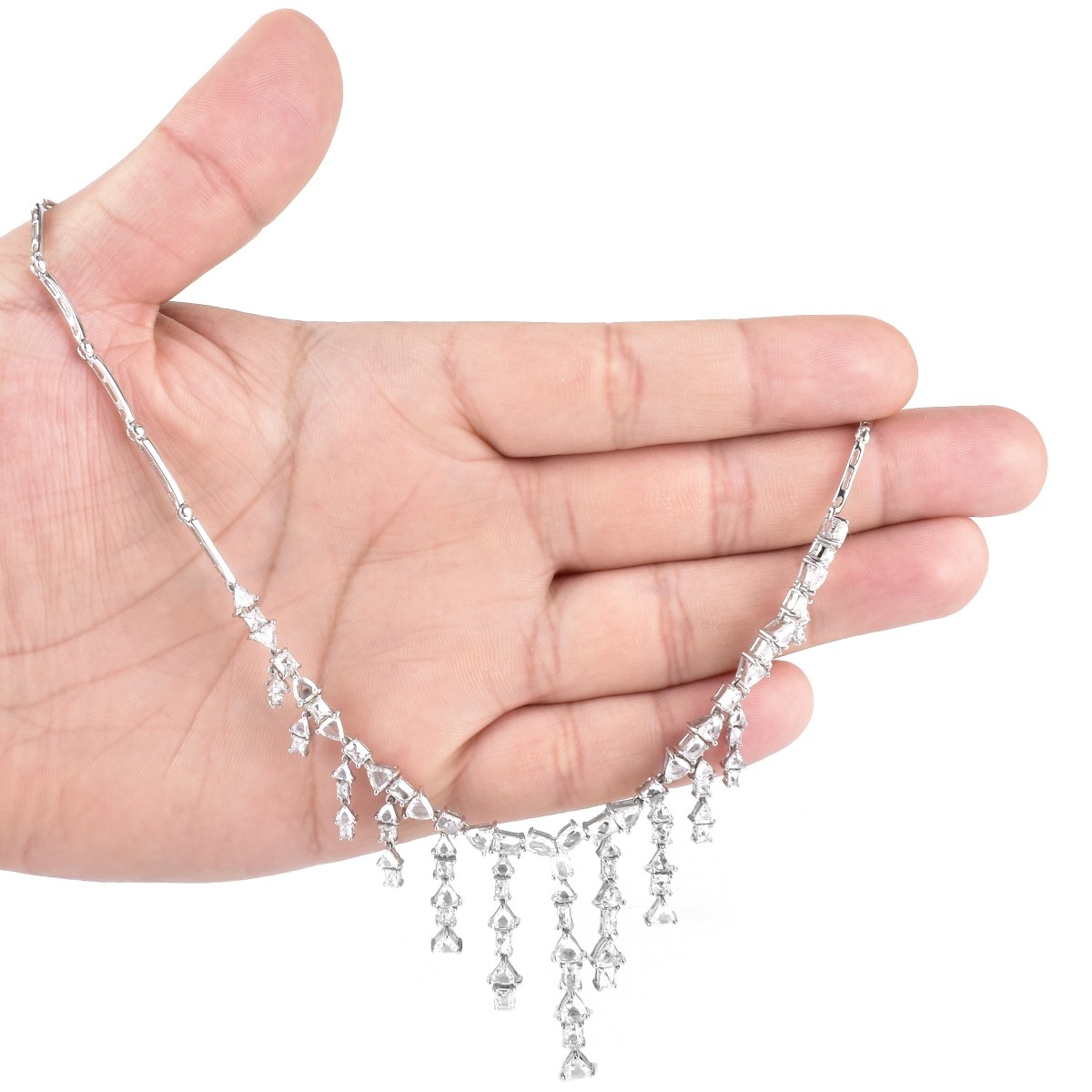 8.42ct Diamond and 18K Gold Necklace