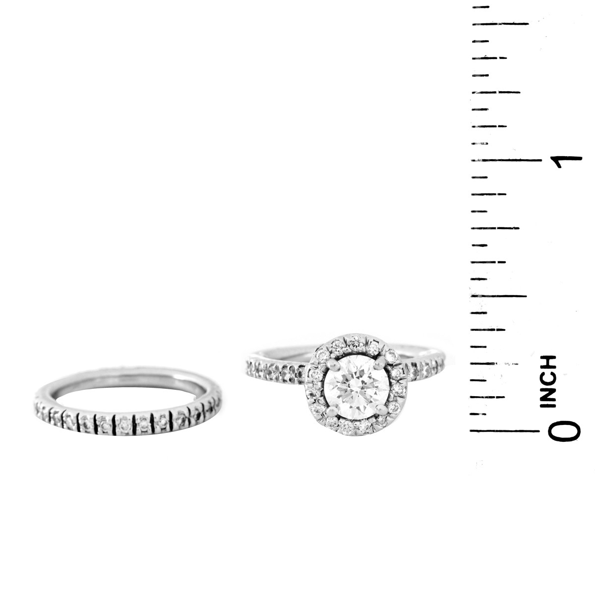 EGL Diamond and Platinum Wedding Set