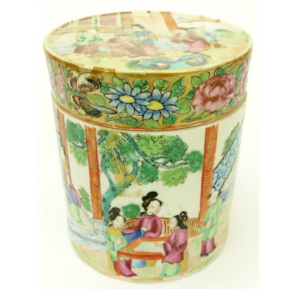 Chinese Export Porcelain Covered Jar