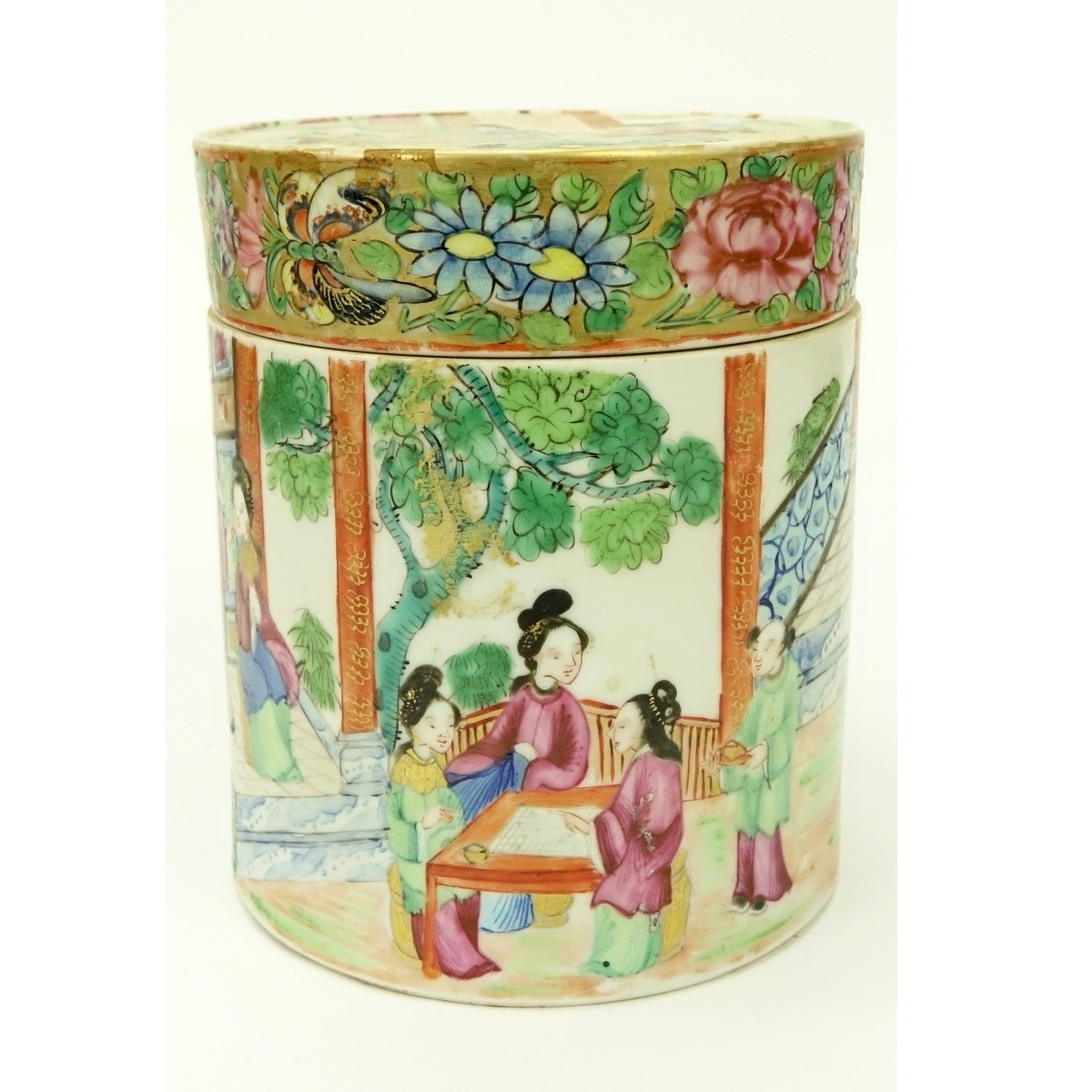 Chinese Export Porcelain Covered Jar