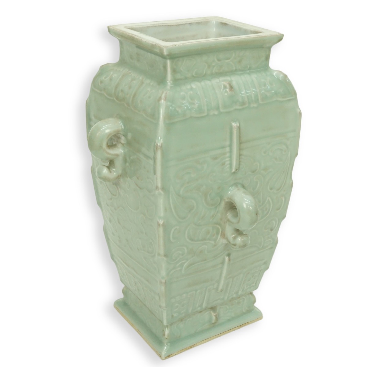 Chinese Celadon Glazed Archaic Style Vase