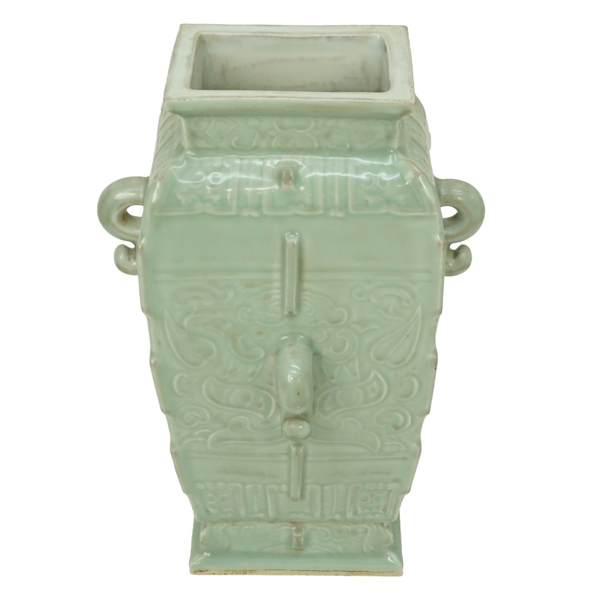 Chinese Celadon Glazed Archaic Style Vase