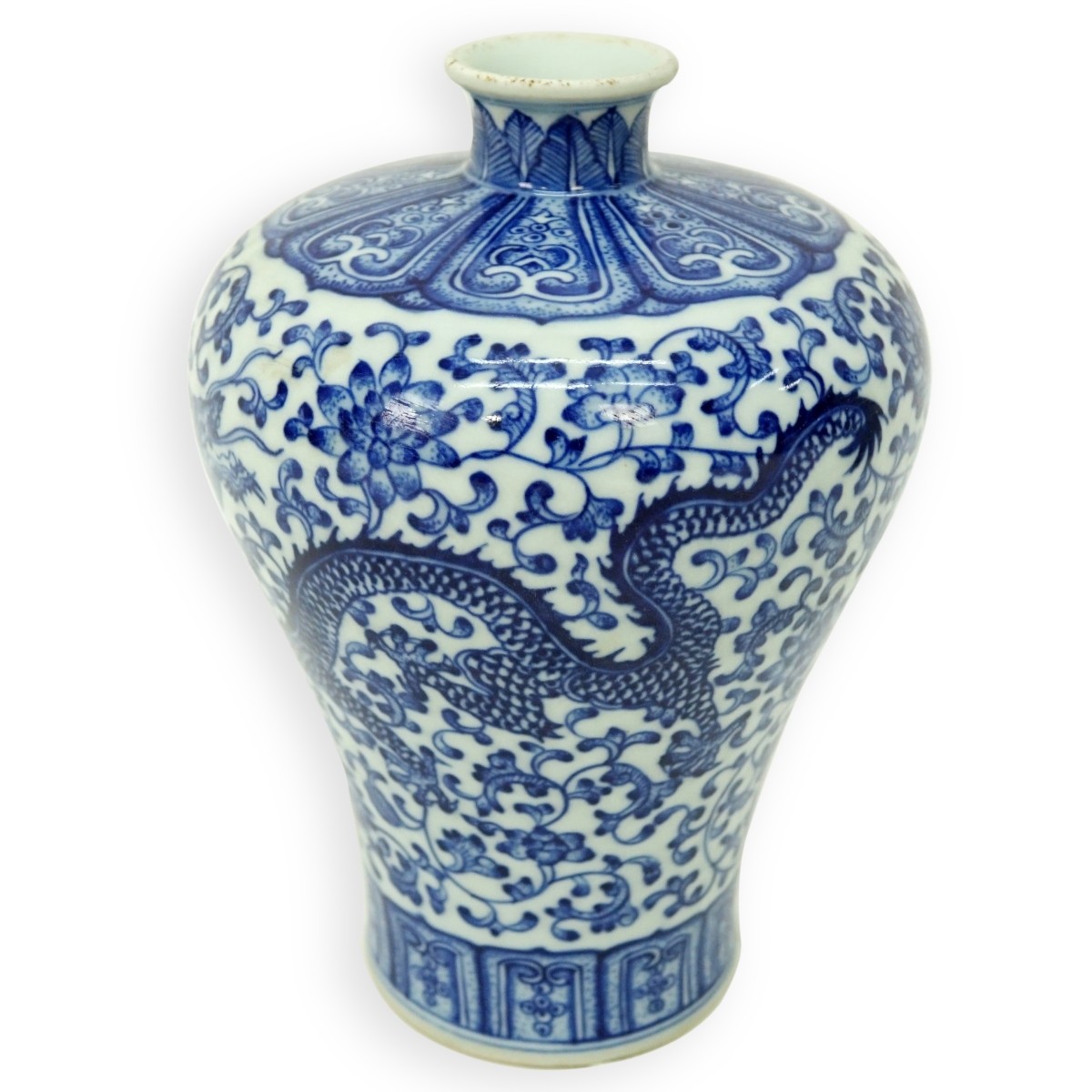 Chinese Blue and White Porcelain Meiping Vase