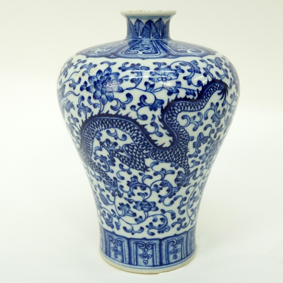 Chinese Blue and White Porcelain Meiping Vase