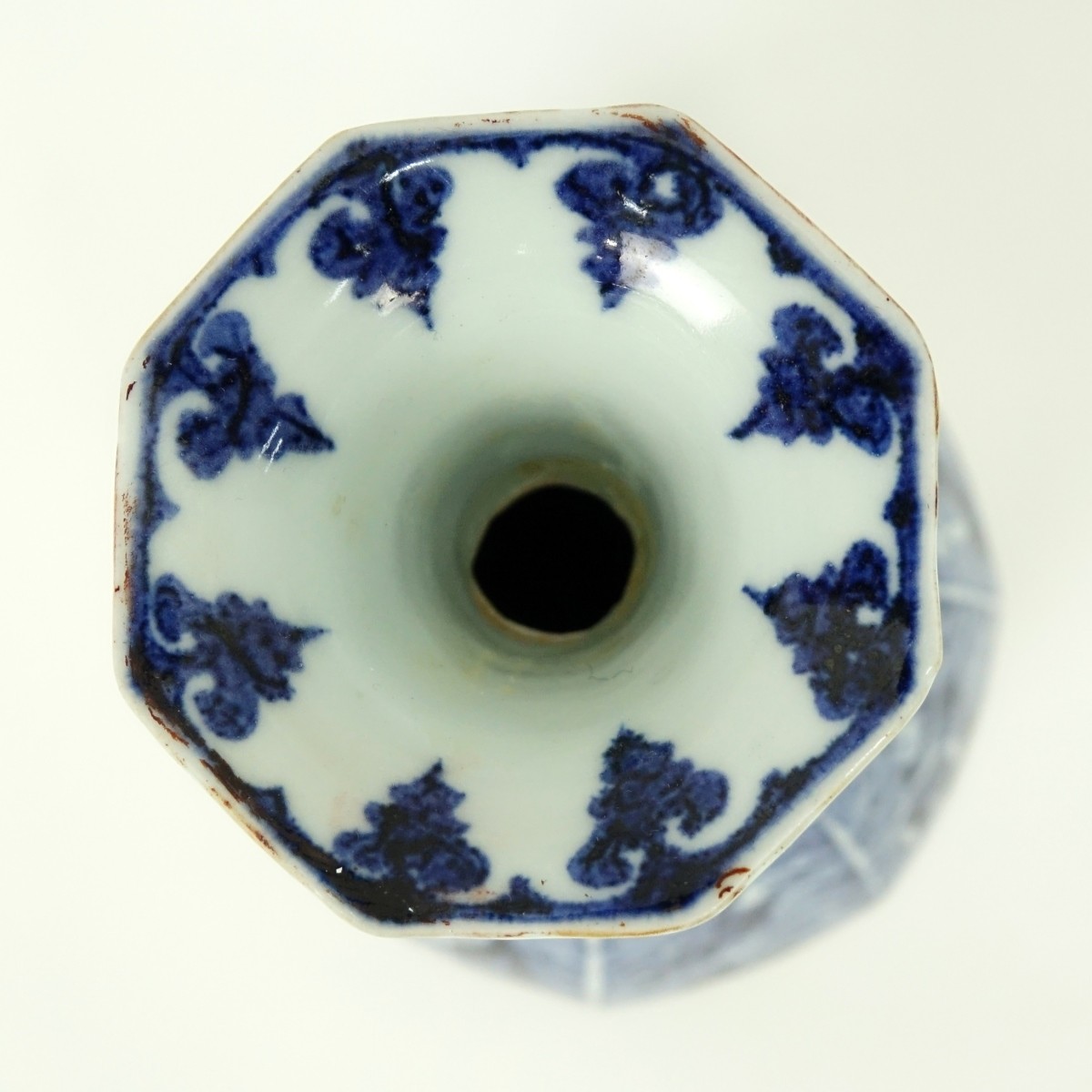 Chinese 8 Immortal Blue and White Porcelain Vase