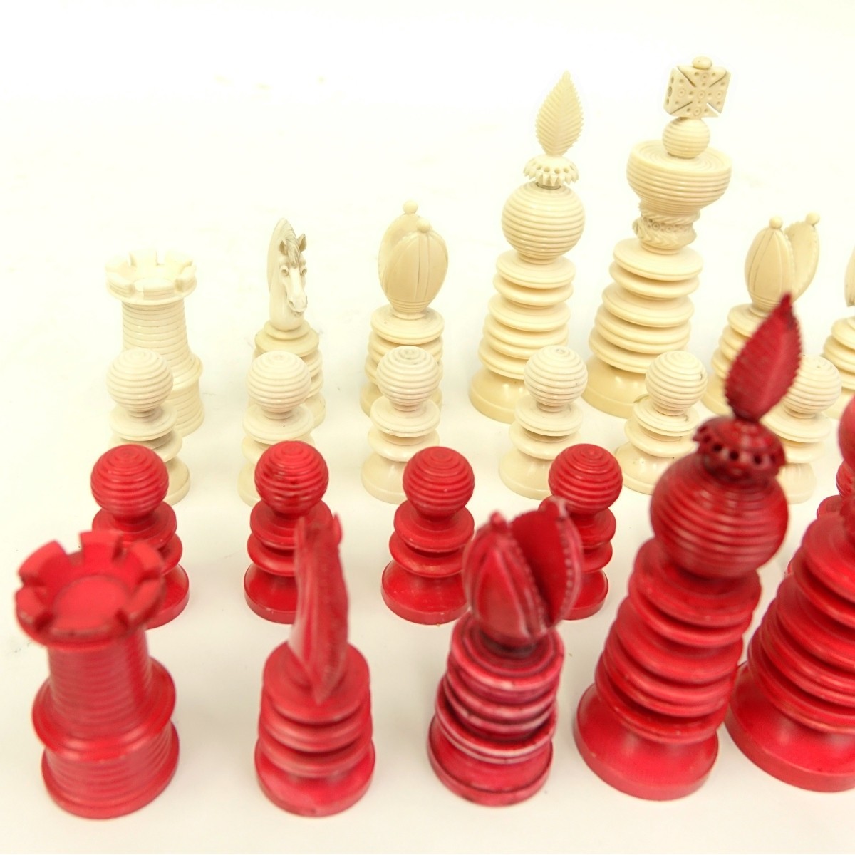 19th Century Staunton Ivory 32 Piece Chess Set